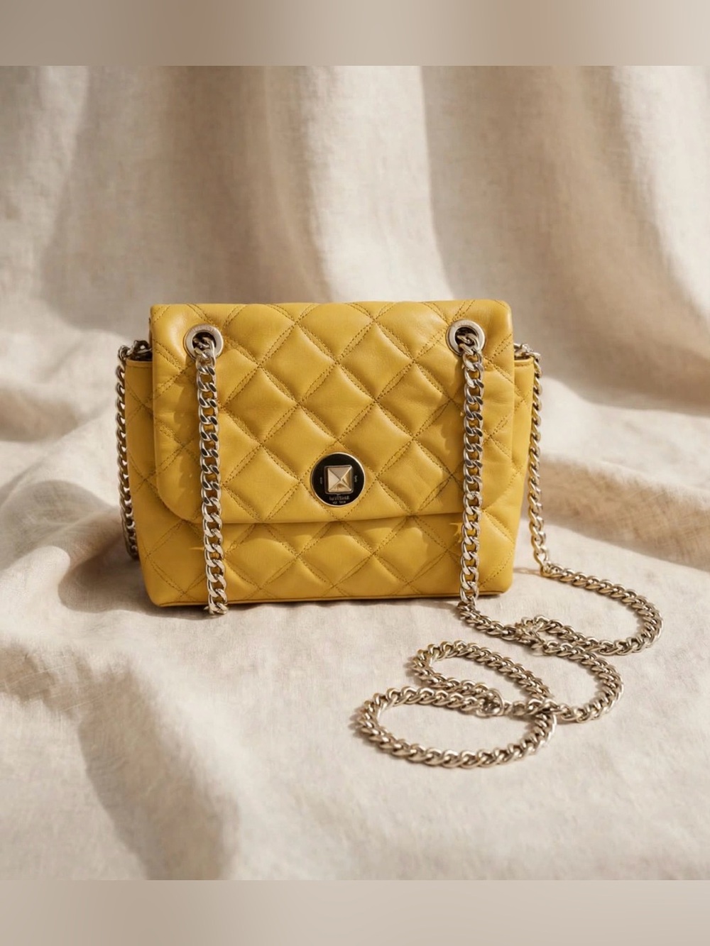 Kate Spade Natalia Quilted Leather Shoulder Bag Yellow